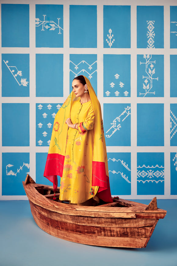 silk khadi Jamdani, sustainable fashion, handmade, handcrafted, Jamdani textiles.