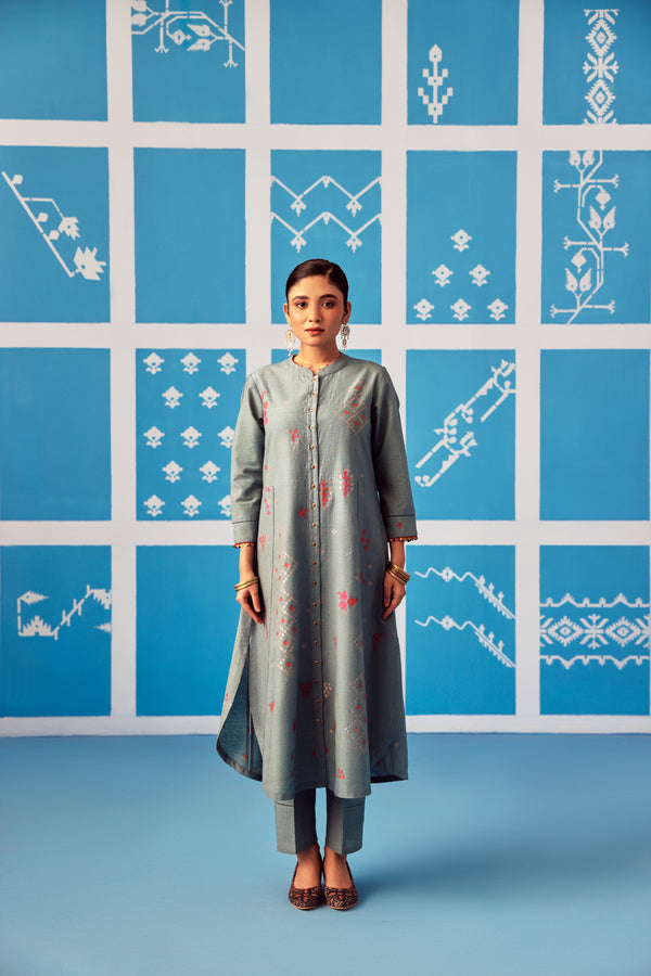 silk khadi Jamdani, sustainable fashion, handmade, handcrafted, Jamdani textiles.