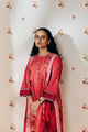 "Rose pink tunic set featuring delicate hand block prints, combining feminine flair with the soulful touch of artisan craftsmanship in soft, breathable fabric."