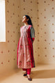 "Old rose and rose pink hand block printed mulmul tunic set, featuring soft, sustainable fabric with artisan-crafted floral patterns – perfect for eco-conscious fashion."