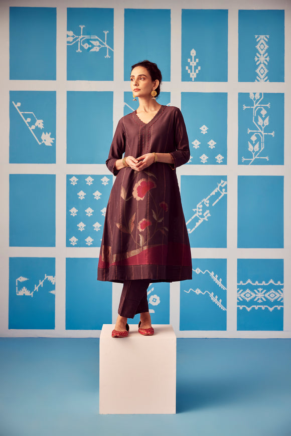 silk khadi Jamdani, sustainable fashion, handmade, handcrafted, Jamdani textiles.