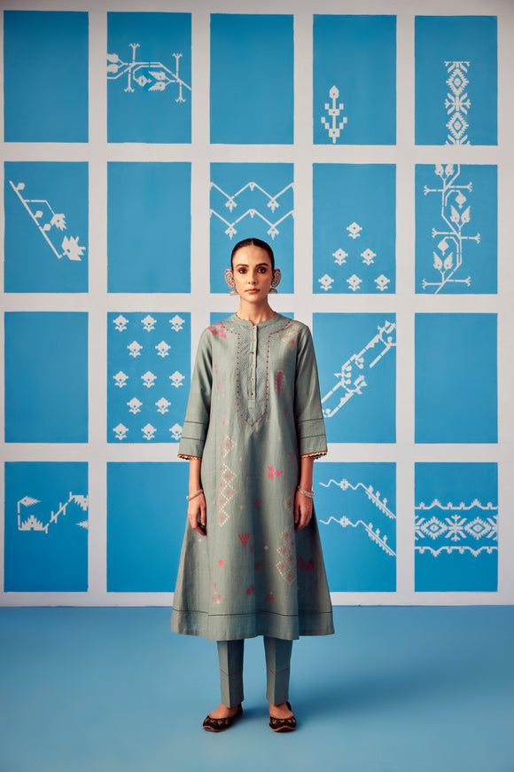 silk khadi Jamdani, sustainable fashion, handmade, handcrafted, Jamdani textiles.