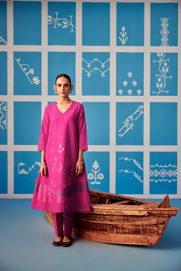 silk khadi Jamdani, sustainable fashion, handmade, handcrafted, Jamdani textiles.